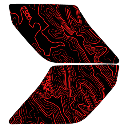 Topo Interior Lower Door Card Insert Overlays (Printed Series) - 2021+ Bronco 2 Door