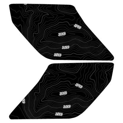 Topo Interior Lower Door Card Insert Overlays (Printed Series) - 2021+ Bronco 2 Door