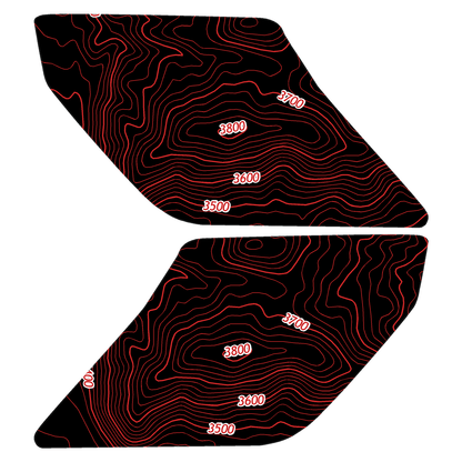 Topo Interior Sun Visor Overlays (Printed Series) - 2021+ Bronco (with Homelink)