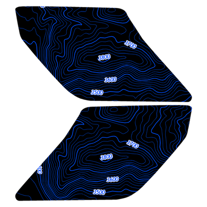 Topo Interior Sun Visor Overlays (Printed Series) - 2021+ Bronco (with Homelink)