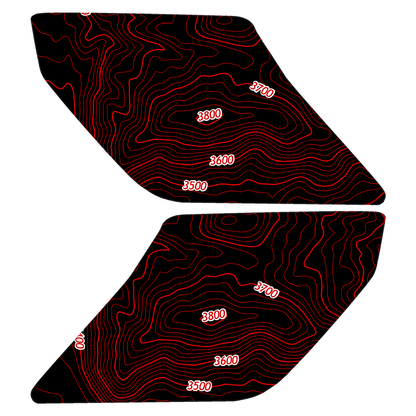 Topo Interior Sun Visor Overlays (Printed Series) - 2021+ Bronco (with Homelink)