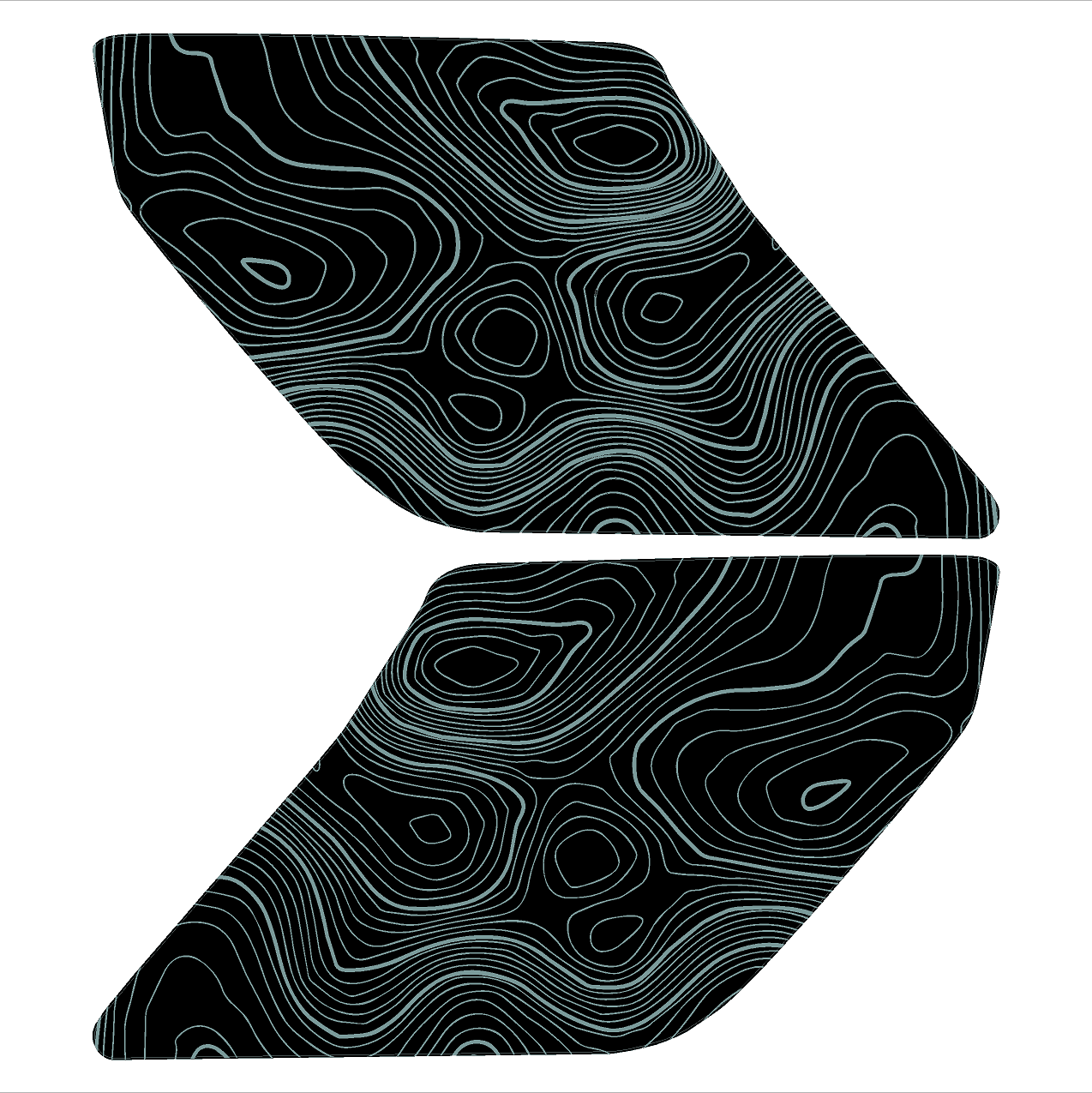 Topo Interior Lower Front Door Card Insert Overlays (Printed Series) - 2021+ Bronco 4 Door - 21BRNINTDRFL-TPAMBL-21BRNINTDRFL-TPA51L-21BRNINTDRFL-TPAZL-21BRNINTDRFL-TPBOL-21BRNINTDRFL-TPCGL-  DRIVEN - 10