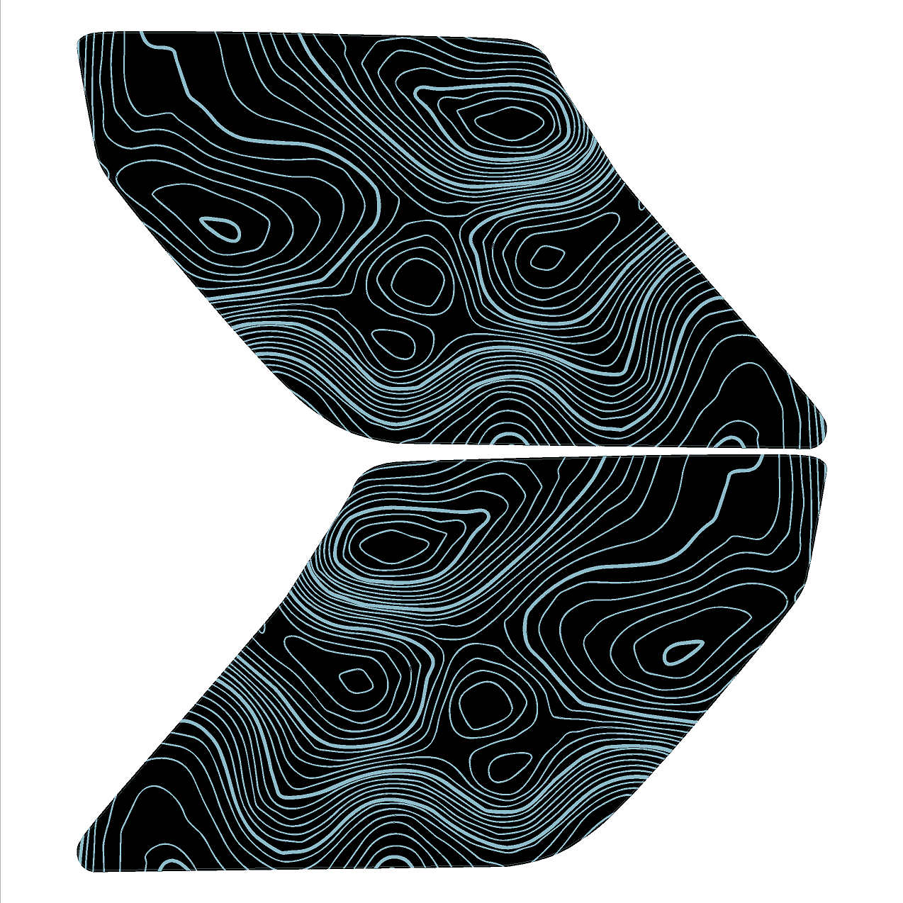 Topo Interior Lower Front Door Card Insert Overlays (Printed Series) - 2021+ Bronco 4 Door - 21BRNINTDRFL-TPAMBL-21BRNINTDRFL-TPA51L-21BRNINTDRFL-TPAZL-21BRNINTDRFL-TPBOL-21BRNINTDRFL-TPCGL-  DRIVEN - 11