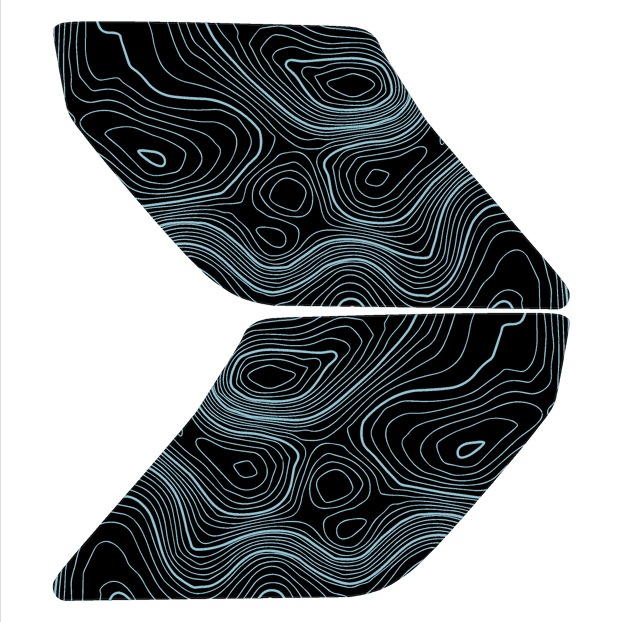 Topo Interior Sun Visor Overlays (Printed Series) - 2021+ Bronco (NO Homelink) - 21BRNVISORFULLNHL-TPAMBL-21BRNVISORFULLNHL-TPA51L-21BRNVISORFULLNHL-TPAZL-21BRNVISORFULLNHL-TPBOL-21BRNVISORFULLNHL-TPCGL-  DRIVEN - 16