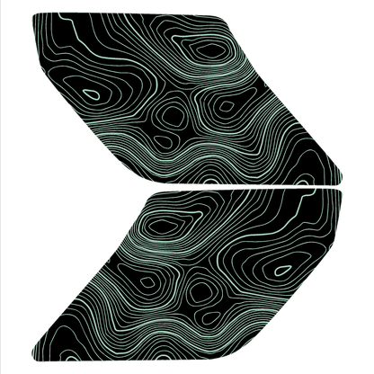 Topo Interior Sun Visor Overlays (Printed Series) - 2021+ Bronco (NO Homelink)