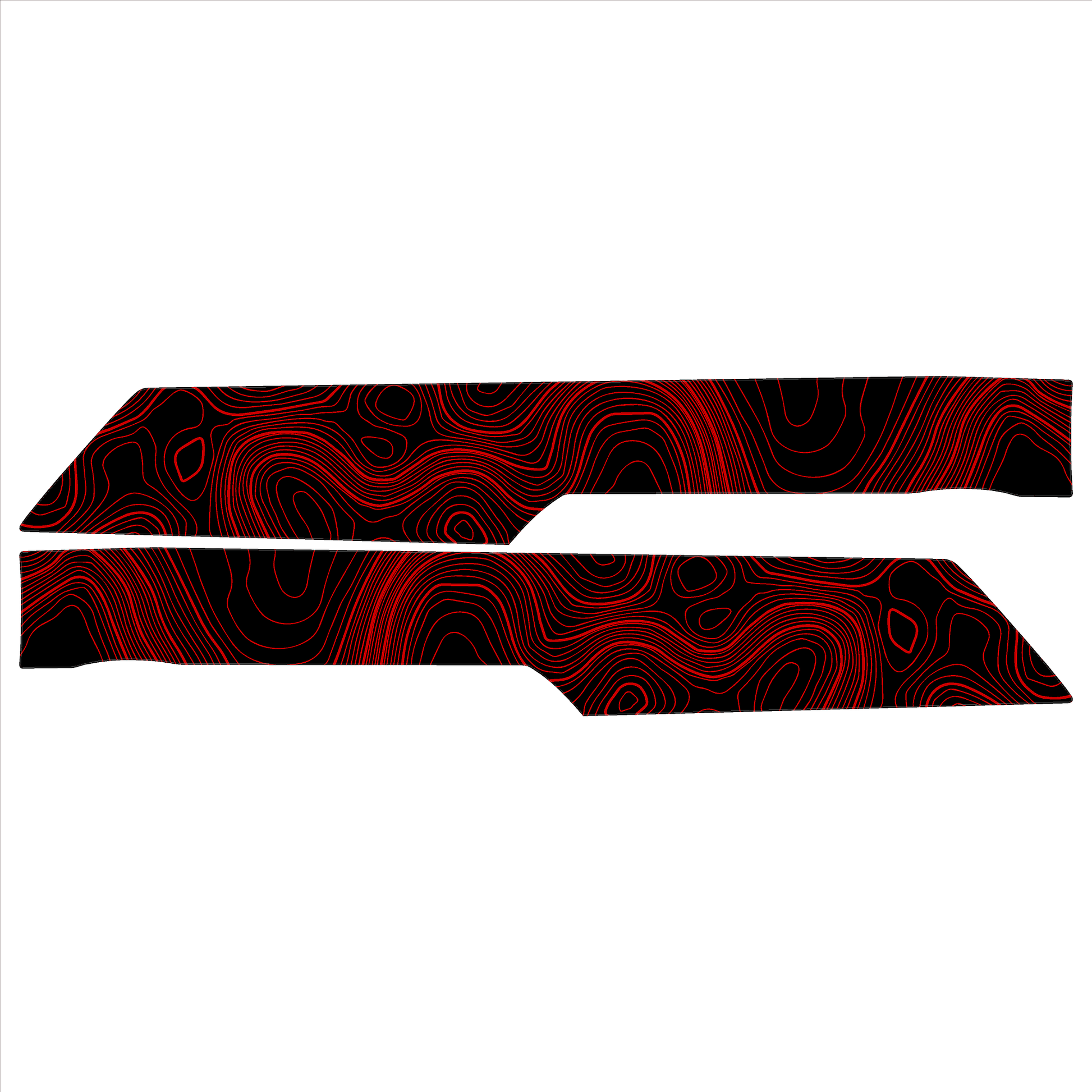 Topo Rear Interior Lower Door Card Insert Overlays (Printed Series) - 2021+ Bronco 4 Door - 21BRNINTDRLW-TPAMBL-21BRNINTDRLW-TPA51L-21BRNINTDRLW-TPAZL-21BRNINTDRLW-TPCGL-21BRNINTDRLW-TPCBNL-  DRIVEN - 17