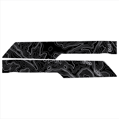 Topo Front Interior Upper Door Card Insert Overlays (Printed Series) - 2021+ Bronco 4 Door