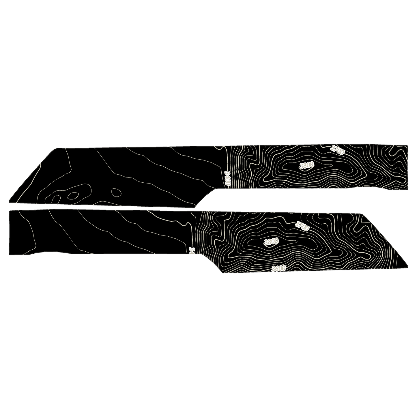 Topo Rear Interior Lower Door Card Insert Overlays (Printed Series) - 2021+ Bronco 4 Door