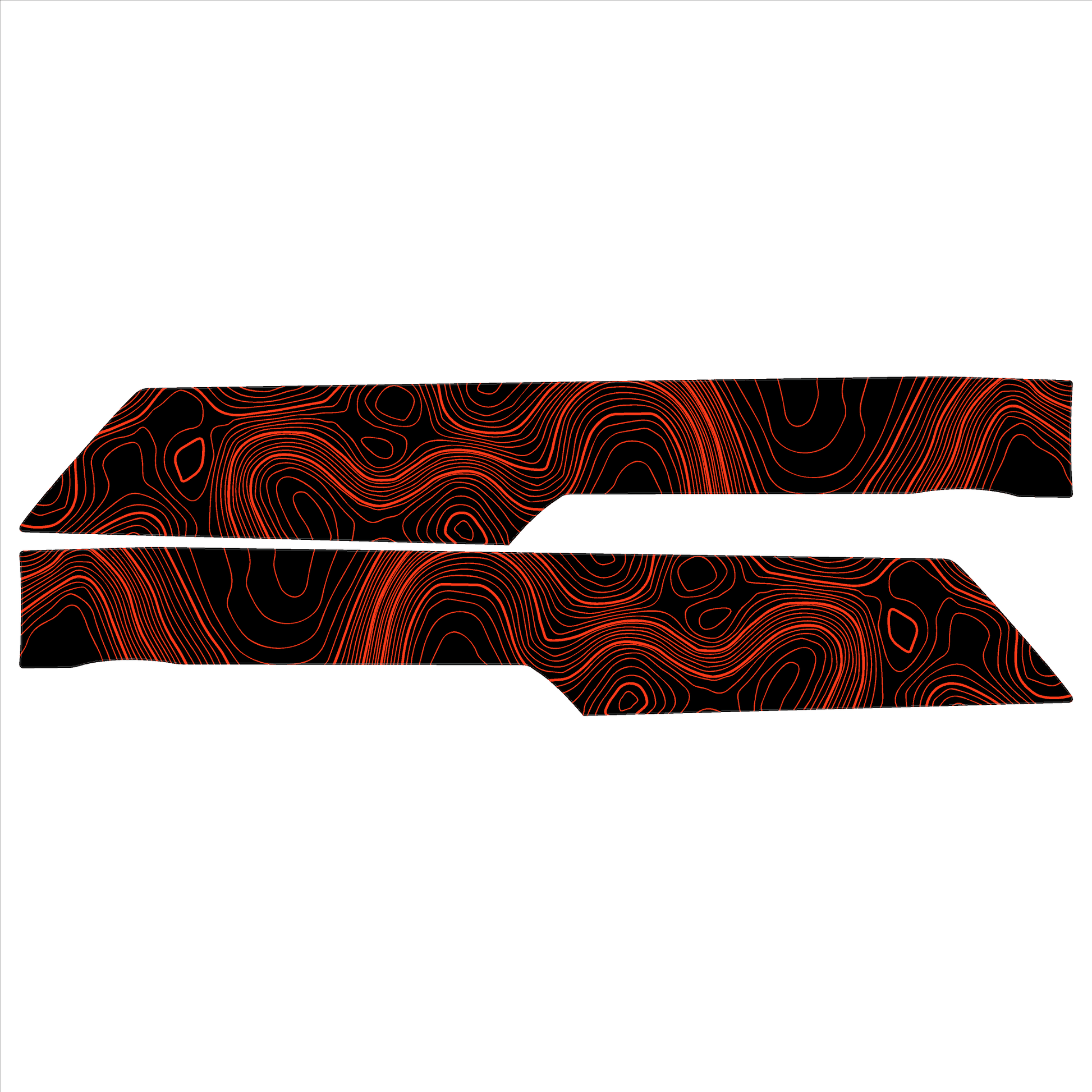 Topo Rear Interior Lower Door Card Insert Overlays (Printed Series) - 2021+ Bronco 4 Door - 21BRNINTDRLW-TPAMBL-21BRNINTDRLW-TPA51L-21BRNINTDRLW-TPAZL-21BRNINTDRLW-TPCGL-21BRNINTDRLW-TPCBNL-  DRIVEN - 10