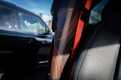 Topo Seatbelt Trim Protector (Printed Series) - 2021+ Bronco 4 Door - 21BRNSEATPRO-TPAMBL-21BRNSEATPRO-TPA51L-21BRNSEATPRO-TPAZL-21BRNSEATPRO-TPCGL-21BRNSEATPRO-TPCBNL-  DRIVEN - 2