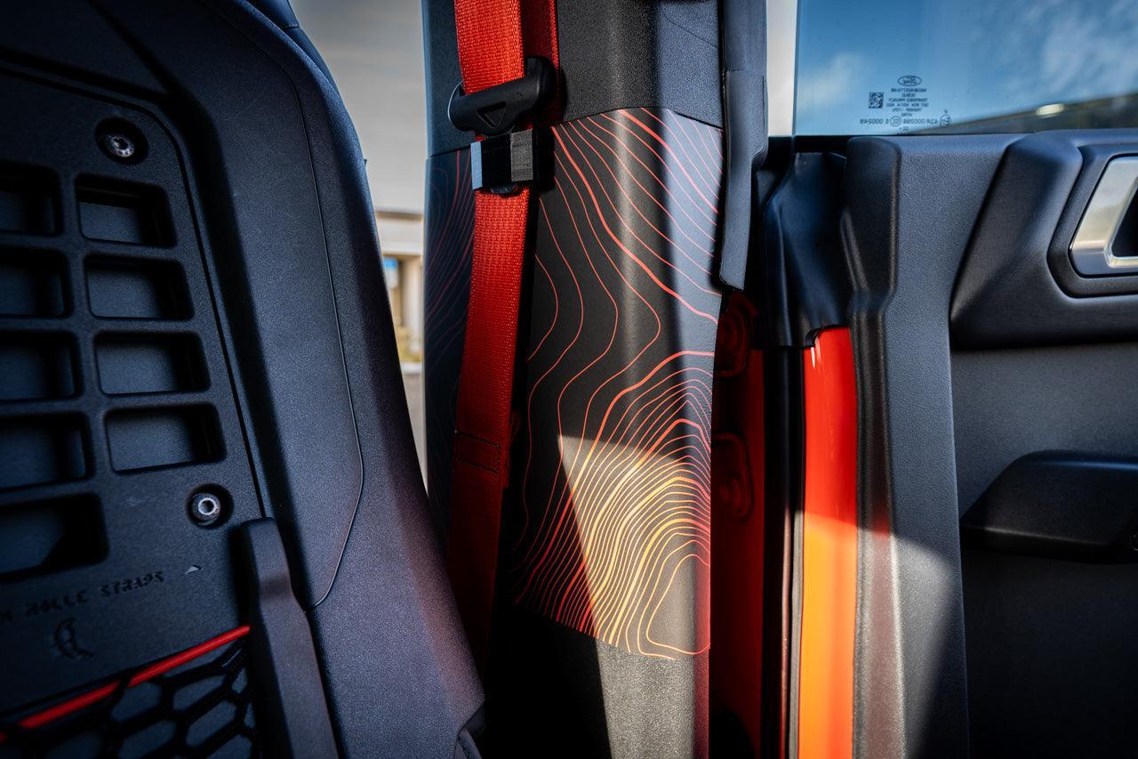 Topo Seatbelt Trim Protector (Printed Series) - 2021+ Bronco 4 Door - 21BRNSEATPRO-TPAMBL-21BRNSEATPRO-TPA51L-21BRNSEATPRO-TPAZL-21BRNSEATPRO-TPCGL-21BRNSEATPRO-TPCBNL-  DRIVEN - 6