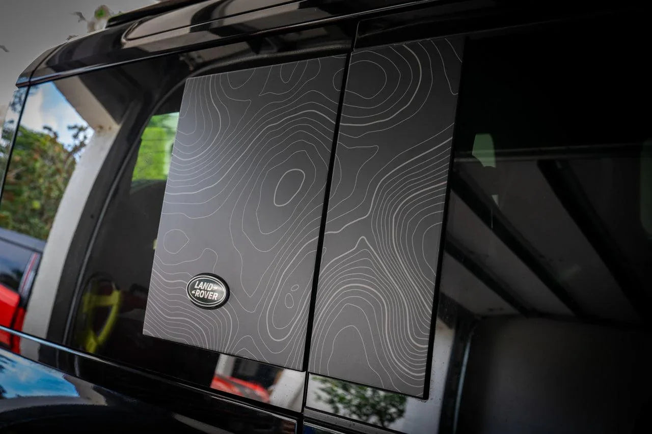 Topo Side Window Panel Overlays - 2020+ Land Rover Defender 110 / 130 - 20LRDEFENDERTOPOPNL-CL-sku-49929752674623-20LRDEFENDERTOPOPNL-CGL-sku-49929752707391-20LRDEFENDERTOPOPNL-DSL-  DRIVEN - 1