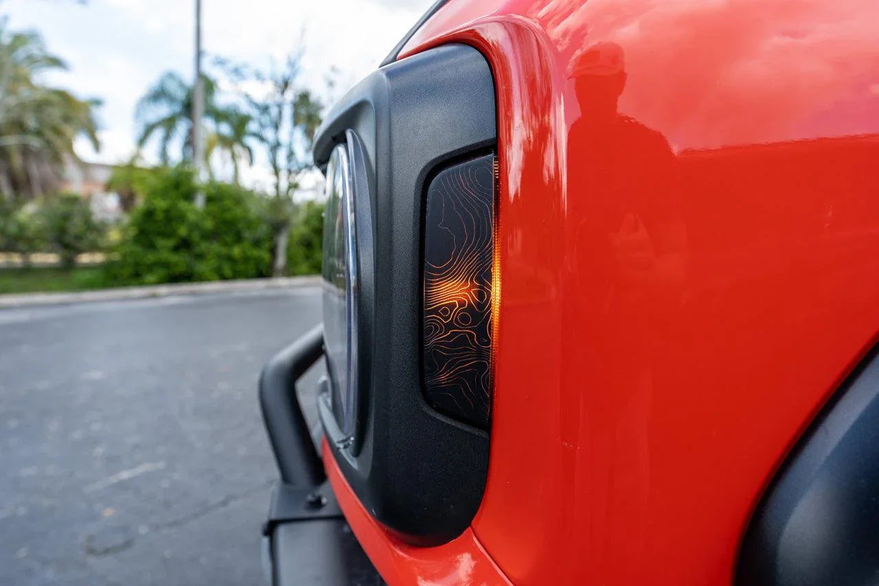 Topo Sidemarker Overlays (Front Only, Printed Series) - 2021+ Bronco (ALL) - 21BRONCOSMFRDS-TP-  DRIVEN - 5