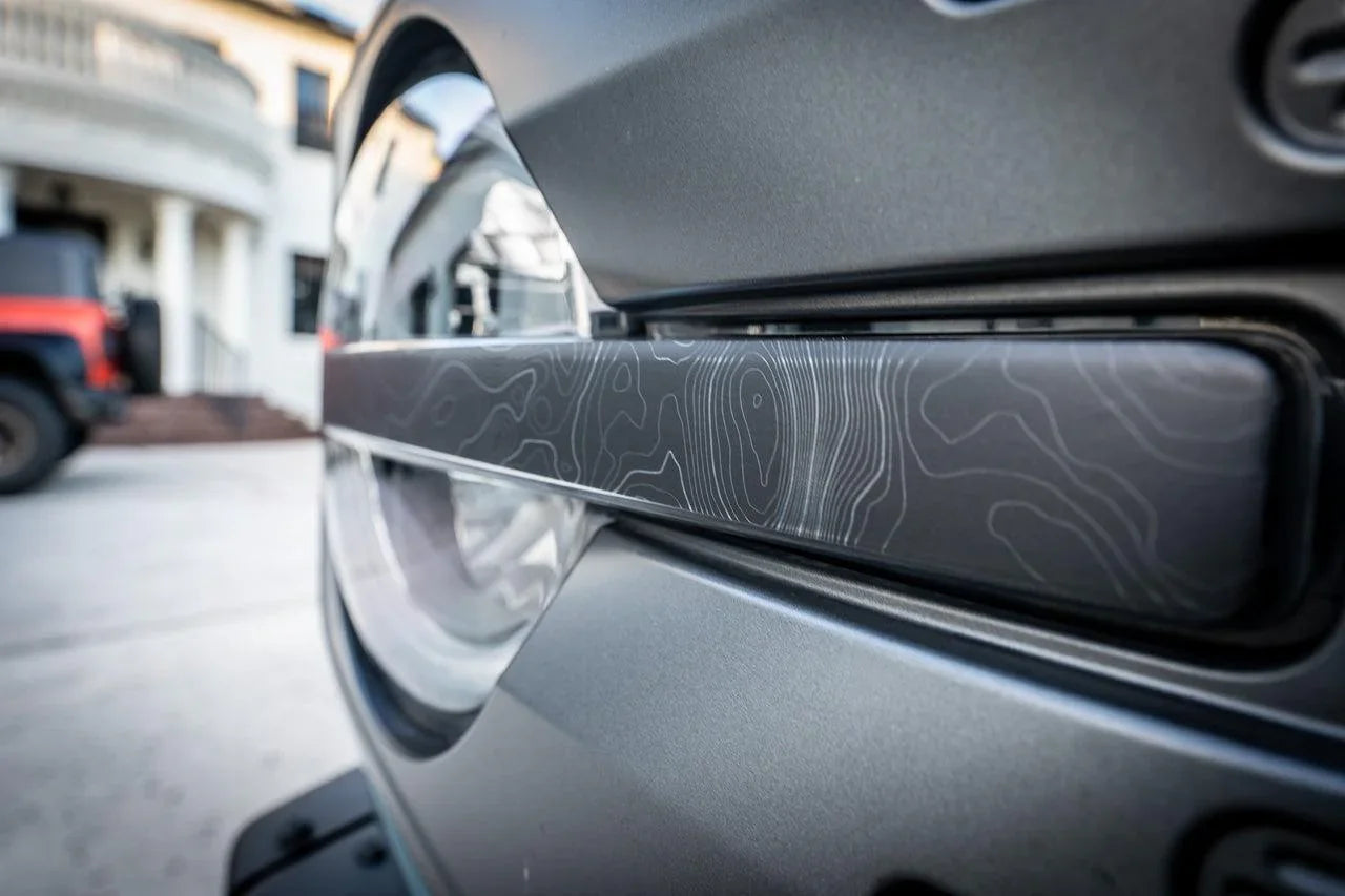 Topo Signature DRL Bar Overlays (Printed Series) - 2021+ Bronco (Signature Headlights) - 21BRNCODRLPT-TOPST-  DRIVEN - 6