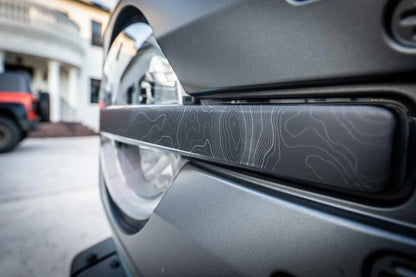 Topo Signature DRL Bar Overlays (Printed Series) - 2021+ Bronco (Signature Headlights) - 21BRNCODRLPT-TOPST-  DRIVEN - 6