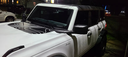 Topographic Map Hood Overlay - 2021+ Bronco - 21BRONCOTOPOHD-MB-21BRONCOTOPOHD-MBX2-21BRONCOTOPOHD-GB-21BRONCOTOPOHD-GBX2-21BRONCOTOPOHD-3DB-  DRIVEN - 4