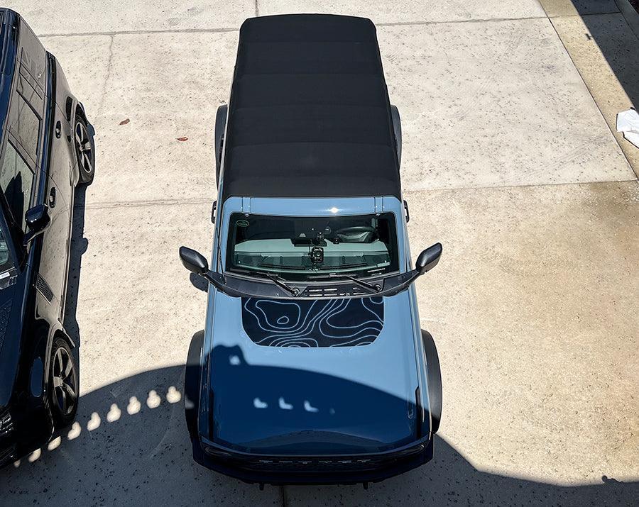 Topographic Map Hood Overlay - 2021+ Bronco - 21BRONCOTOPOHD-MB-21BRONCOTOPOHD-MBX2-21BRONCOTOPOHD-GB-21BRONCOTOPOHD-GBX2-21BRONCOTOPOHD-3DB-  DRIVEN - 7