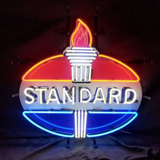 Torch with Standard Gasoline Neon Light Sign - MA046-  DRIVEN - 1