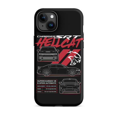 Hellcat Charger Blueprint iPhone Tough Case