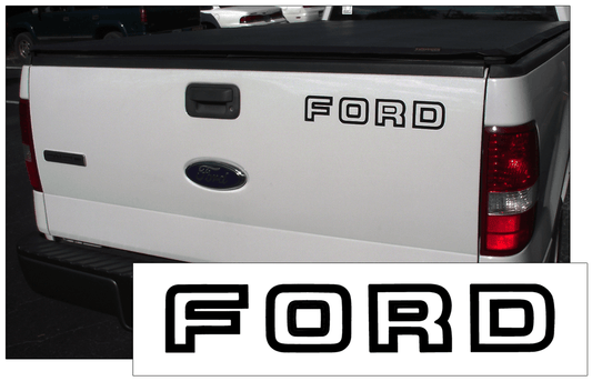 1992-95 Ford F150 Tailgate Decal - FLAT PANEL - One Color - TR118-BK-1-TR118-BK-2-  DRIVEN - 1