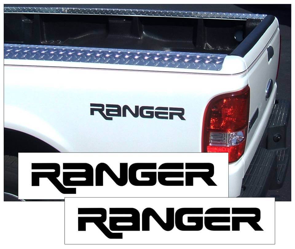 Ford Ranger Bed Name - Ranger Decal Set - No Stripe - TR329-BK-1-TR329-BK-2-  DRIVEN - 1