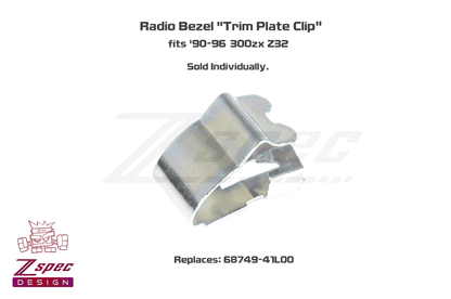 ZSPEC Radio Bezel Trim Plate Clip for '90-96 Nissan 300zx Z32, replaces 68749-41L00 - ZSD-193132-  DRIVEN - 2