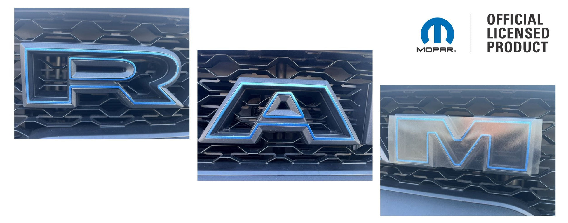 RAM Grille Emblem Overlay Decal   - 2021-2024 Ram TRX - sku-44717200605371-sku-44717200638139-sku-44717200670907-sku-44717200703675-sku-44717200736443-  DRIVEN - 5