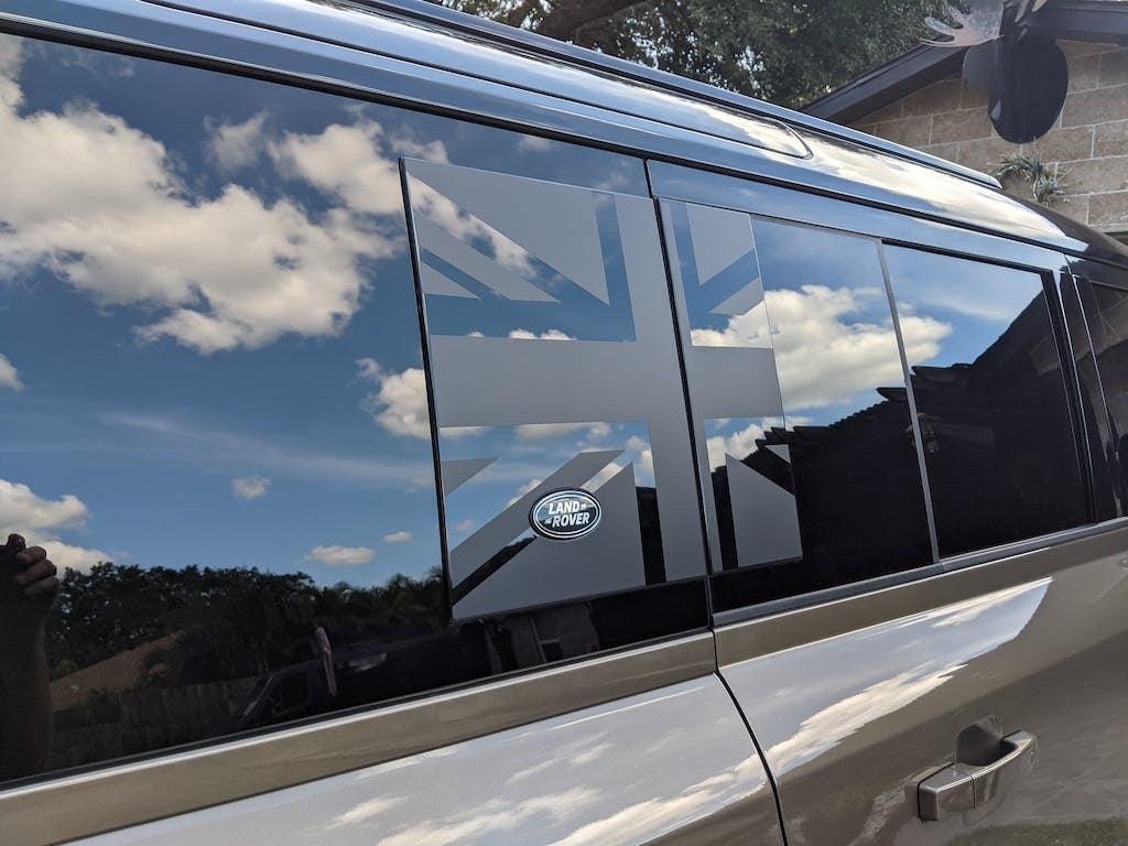 Union Jack Side Window Panel Overlay (Matte Black) - 2020+ Land Rover Defender 110 / 130 - 20LRDEFENDER110NVDP-MB-20LRDEFENDER110FPDP-MB-20LRDEFENDER110NVDP-MBX2-20LRDEFENDER110FPDP-MBX2-20LRDEFENDER110NVDP-WH-  DRIVEN - 11