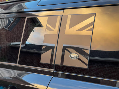 Union Jack Side Window Panel Overlay (Matte Black) - 2020+ Land Rover Defender 110 / 130 - 20LRDEFENDER110NVDP-MB-20LRDEFENDER110FPDP-MB-20LRDEFENDER110NVDP-MBX2-20LRDEFENDER110FPDP-MBX2-20LRDEFENDER110NVDP-WH-  DRIVEN - 7