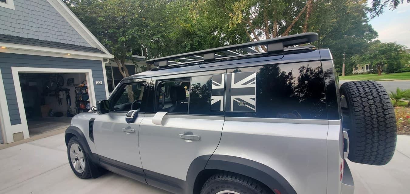 Union Jack Side Window Panel Overlay (Matte Black) - 2020+ Land Rover Defender 110 / 130 - 20LRDEFENDER110NVDP-MB-20LRDEFENDER110FPDP-MB-20LRDEFENDER110NVDP-MBX2-20LRDEFENDER110FPDP-MBX2-20LRDEFENDER110NVDP-WH-  DRIVEN - 9
