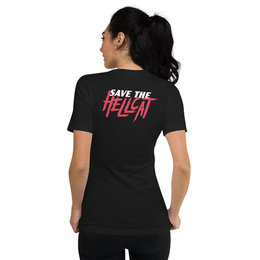 Save The Hellcat Short Sleeve V-Neck T-Shirt - 9508230_8030-9508230_8031-9508230_8032-9508230_8033-9508230_8034-  DRIVEN - 1