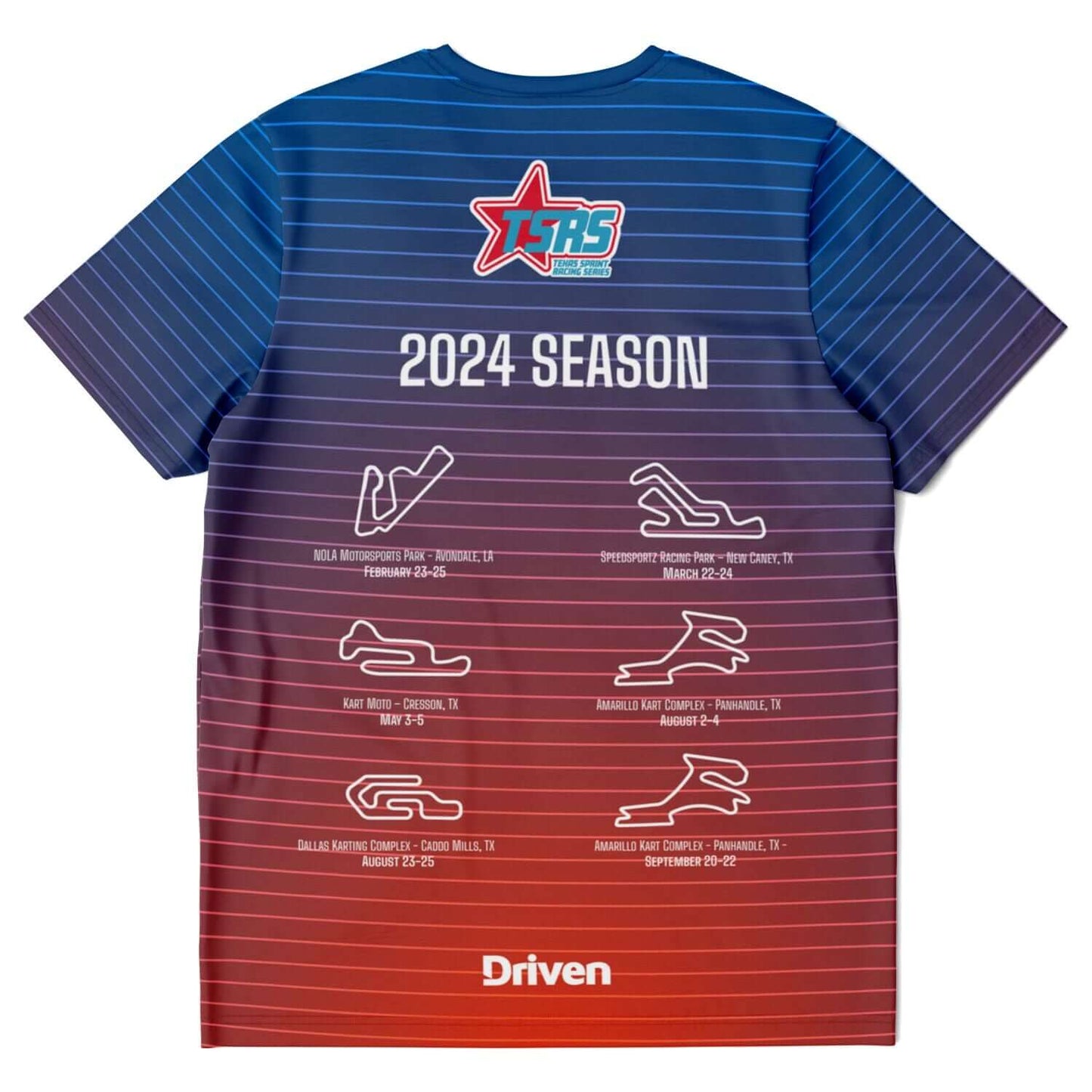 DRIVEN | TSRS '24 | T-Shirt - Adult - Unisex - Red/Blue