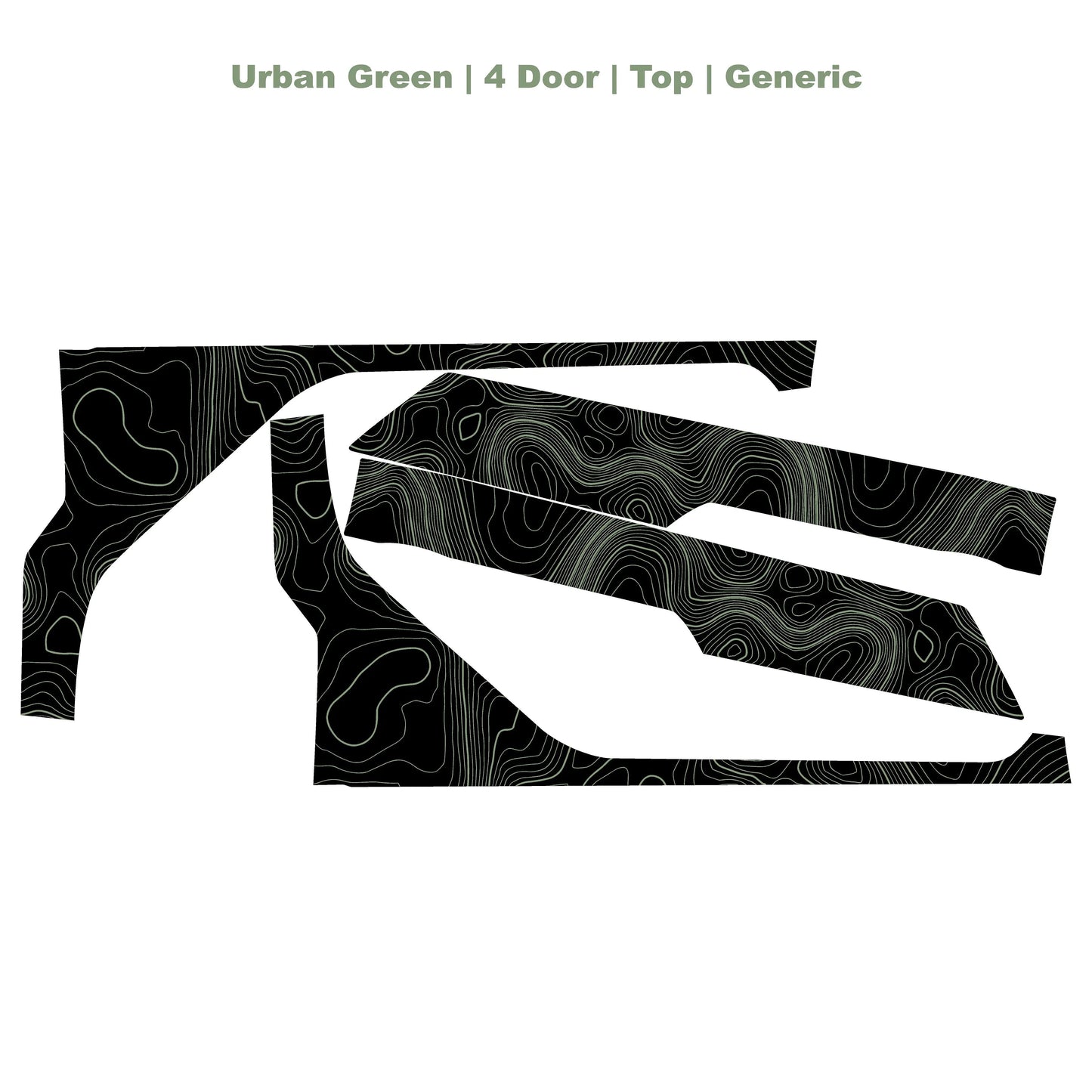 Topographic Upper Door Overlay Kit (Printed Series) - 2021+ Bronco 4 Door - 21BRNINTDRFU-TPAMBL-21BRNINTDRFU-TPA51L-21BRNINTDRFU-TPAZL-21BRNINTDRFU-TPCGL-21BRNINTDRFU-TPCBNL-  DRIVEN - 25