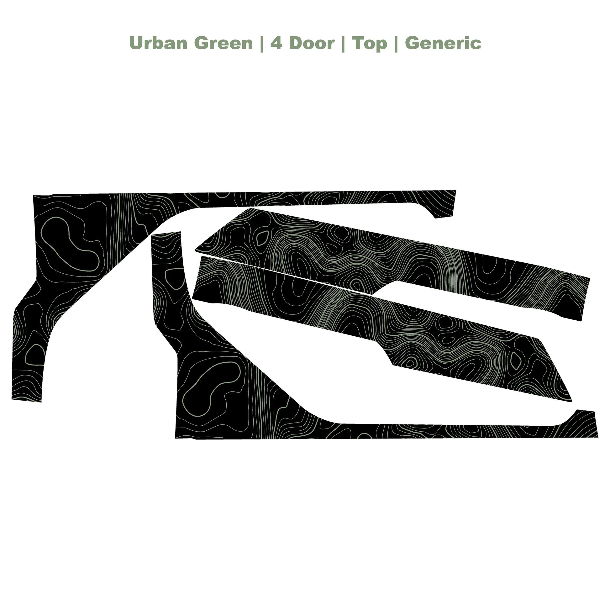 Topographic Upper Door Overlay Kit (Printed Series) - 2021+ Bronco 4 Door - 21BRNINTDRFU-TPAMBL-21BRNINTDRFU-TPA51L-21BRNINTDRFU-TPAZL-21BRNINTDRFU-TPCGL-21BRNINTDRFU-TPCBNL-  DRIVEN - 25