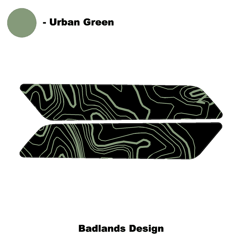 Topo Interior Rear Door Grab Handle Overlay Kit (Printed Series) - 2021+ Bronco 4 Door