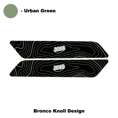 Topo Interior Rear Door Grab Handle Overlay Kit (Printed Series) - 2021+ Bronco 4 Door