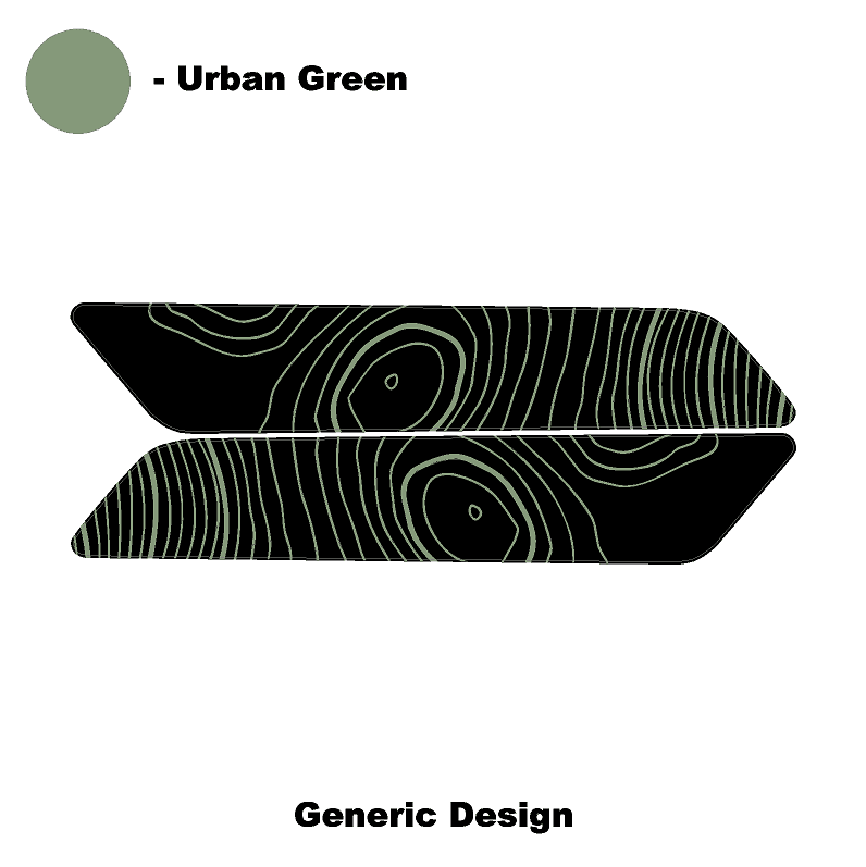 Topo Interior Rear Door Grab Handle Overlay Kit (Printed Series) - 2021+ Bronco 4 Door - 21BRNGRAB4RDR-TPAMBL-21BRNGRAB4RDR-TPA51L-21BRNGRAB4RDR-TPAZL-21BRNGRAB4RDR-TPCGL-21BRNGRAB4RDR-TPCBNL-  DRIVEN - 23