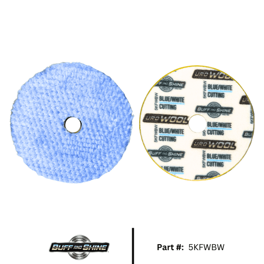 Uro Wool Blue/White Heavy Cutting Pad - 5KFWBW-6KFWBW-  DRIVEN - 1