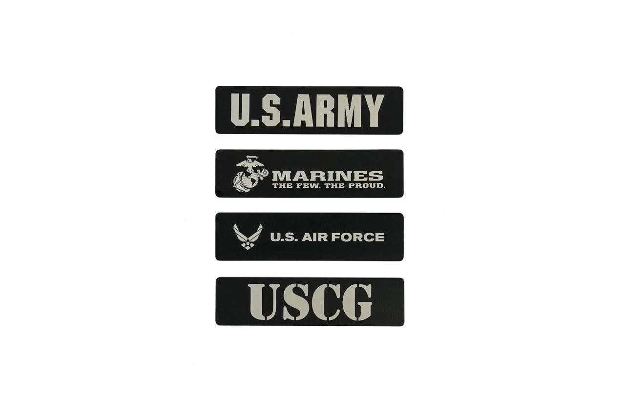 US Military Logo Emblem for Weathertech All Weather Floor Mats (Metal Etched) - Universal - sku-40924243951727-sku-40924243984495-sku-40924244017263-sku-46566319259967-sku-40924244050031-  DRIVEN - 1