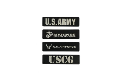 US Military Logo Emblem for Weathertech All Weather Floor Mats (Metal Etched) - Universal - sku-40924243951727-sku-40924243984495-sku-40924244017263-sku-46566319259967-sku-40924244050031-  DRIVEN - 1