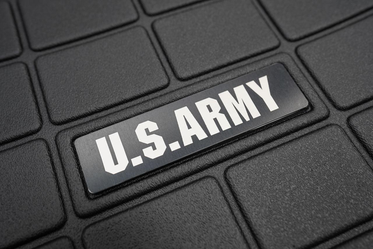 US Military Logo Emblem for Weathertech All Weather Floor Mats (Metal Etched) - Universal - sku-40924243951727-sku-40924243984495-sku-40924244017263-sku-46566319259967-sku-40924244050031-  DRIVEN - 5