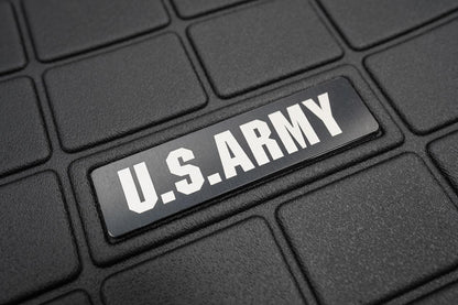 US Military Logo Emblem for Weathertech All Weather Floor Mats (Metal Etched) - Universal - sku-40924243951727-sku-40924243984495-sku-40924244017263-sku-46566319259967-sku-40924244050031-  DRIVEN - 5