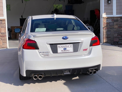 V1 3D Carbon License Plate Panel Black Out Overlays - 2015-2020 Subaru WRX / STI - 15WRXLPOL3DBK-  DRIVEN - 9