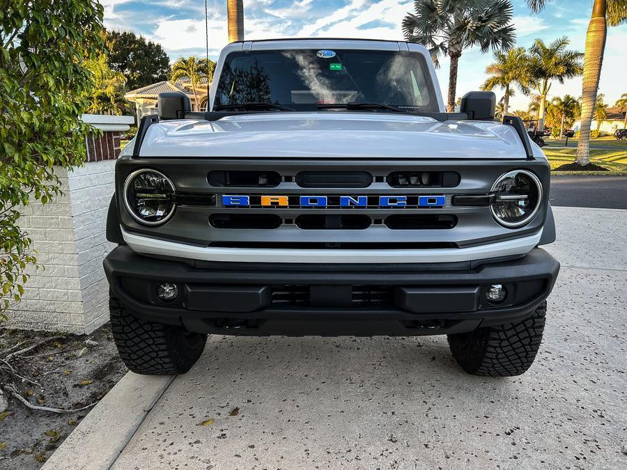 V2 Smoked Shortie Style Light Bar Overlays - 2021+ Bronco (Standard Headlights) - 21BRONCOHLSHORTDS-21BRONCOHLSHORTLS-21BRONCOHLSHORTST-21BRONCOHLSHORTCB-21BRONCOHLSHORTHC-  DRIVEN - 1