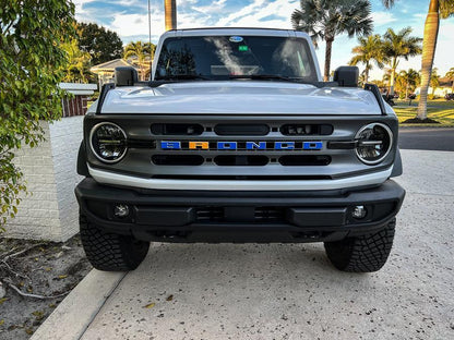 V2 Smoked Shortie Style Light Bar Overlays - 2021+ Bronco (Standard Headlights) - 21BRONCOHLSHORTDS-21BRONCOHLSHORTLS-21BRONCOHLSHORTST-21BRONCOHLSHORTCB-21BRONCOHLSHORTHC-  DRIVEN - 1