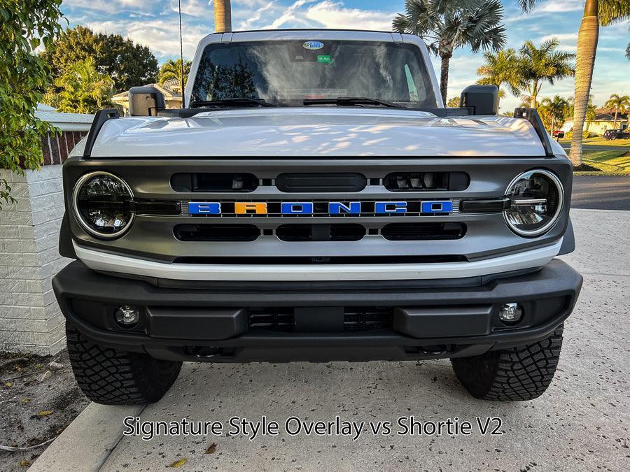 V2 Smoked Shortie Style Light Bar Overlays - 2021+ Bronco (Standard Headlights) - 21BRONCOHLSHORTDS-21BRONCOHLSHORTLS-21BRONCOHLSHORTST-21BRONCOHLSHORTCB-21BRONCOHLSHORTHC-  DRIVEN - 5