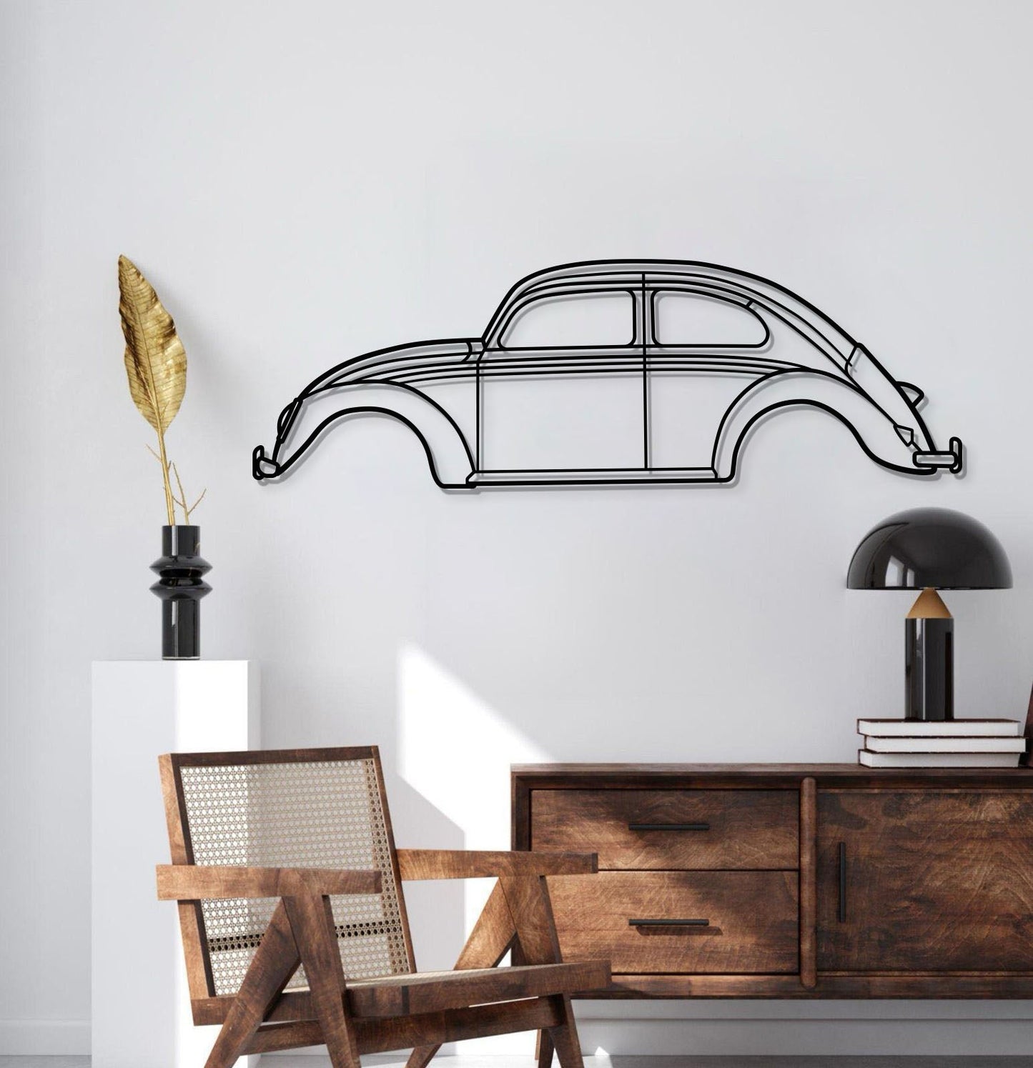 1963 Beetle Metal Car Wall Art - MT0067 - MT0067B49L-MT0067B69L-MT0067B80L-MT0067B99L-MT0067B120L-  DRIVEN - 2