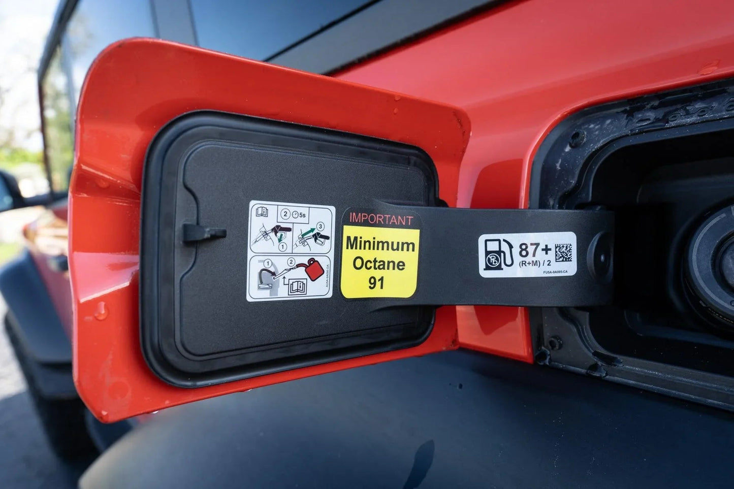 Warning Sticker Minimum Octane Rating (Pair) - Universal - 91OCTANEPR-93OCTANEPR-  DRIVEN - 5