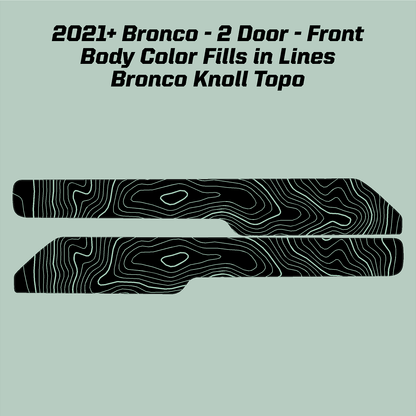 Topo Front Interior Upper Door Card Insert Overlays (Printed Series) - 2021+ Bronco 2 Door - 21BRNINTDRFU-TPAMBL-21BRNINTDRFU-TPA51L-21BRNINTDRFU-BLDAMBL-21BRNINTDRFU-BLDA51L-21BRNINTDRFU-BNKAMBL-  DRIVEN - 5