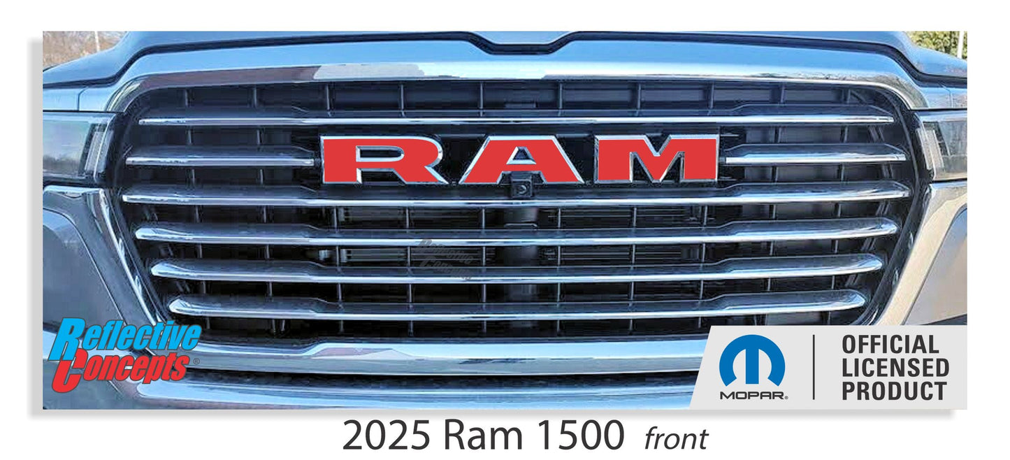 RAM Grille Emblem Overlay Decal   - 2025-2026 Ram 1500 - Ram25:Ram-F-1-Ram25:Ram-F-2-Ram25:Ram-F-3-Ram25:Ram-F-4-Ram25:Ram-F-5-  DRIVEN - 12